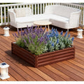 Outdoor Garden Bed With Open Bottom Planter Box Galvanized Steel