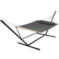 Outdoor Hammock With 15 Ft. Steel Stand Portable Freestanding 177.6 55.1 55.1 In