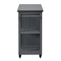 Solid Wood Outdoor Kitchen Island With Stainless Top Lockable Kitchen Cart With Storage Towel And Spice Racks For Patio Outdoor