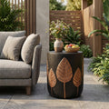 Outdoor Lightweight Concrete Side Table Copper 19.84