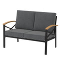Outdoor Loveseat With Cushions Rust Proof Weatherproof