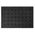 Evideco Outdoor Front Door Mat Drew Checkerboard Rubber Rug 24X16 Inch Black