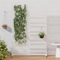 Outdoor Metal Privacy Screen Freestanding Decorative Patio Fence Divider Weather Resistant Privacy Panel White 72 H X 47 W