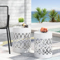 Outdoor Metal S 2 End Table No Assembly Is Required This Comes As A Set Of Two