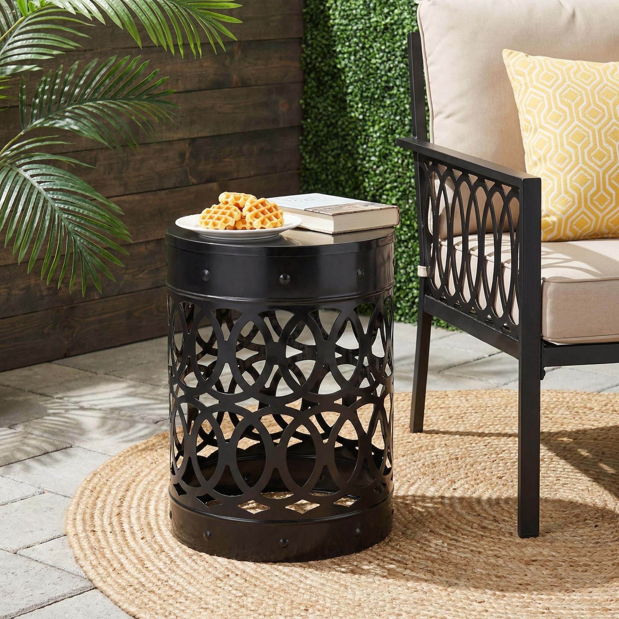 Outdoor Metal End Table Large 4.63