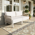 Outdoor Modular All Weather Aluminum Cushioned Sectional Sofa Set With Deep Seating Patio Conversation Set