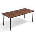 Outdoor Patio All Weather Wpc Table Top With Umbrella Hole N A