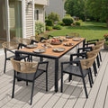 Outdoor Patio All Weather Wicker Stackable Dining Chairs