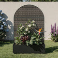 Outdoor Patio Arch Privacy Fence Screen Planter Box With Metal Frame