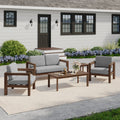 Outdoor Patio Conversation Set With Coffee And Side Table