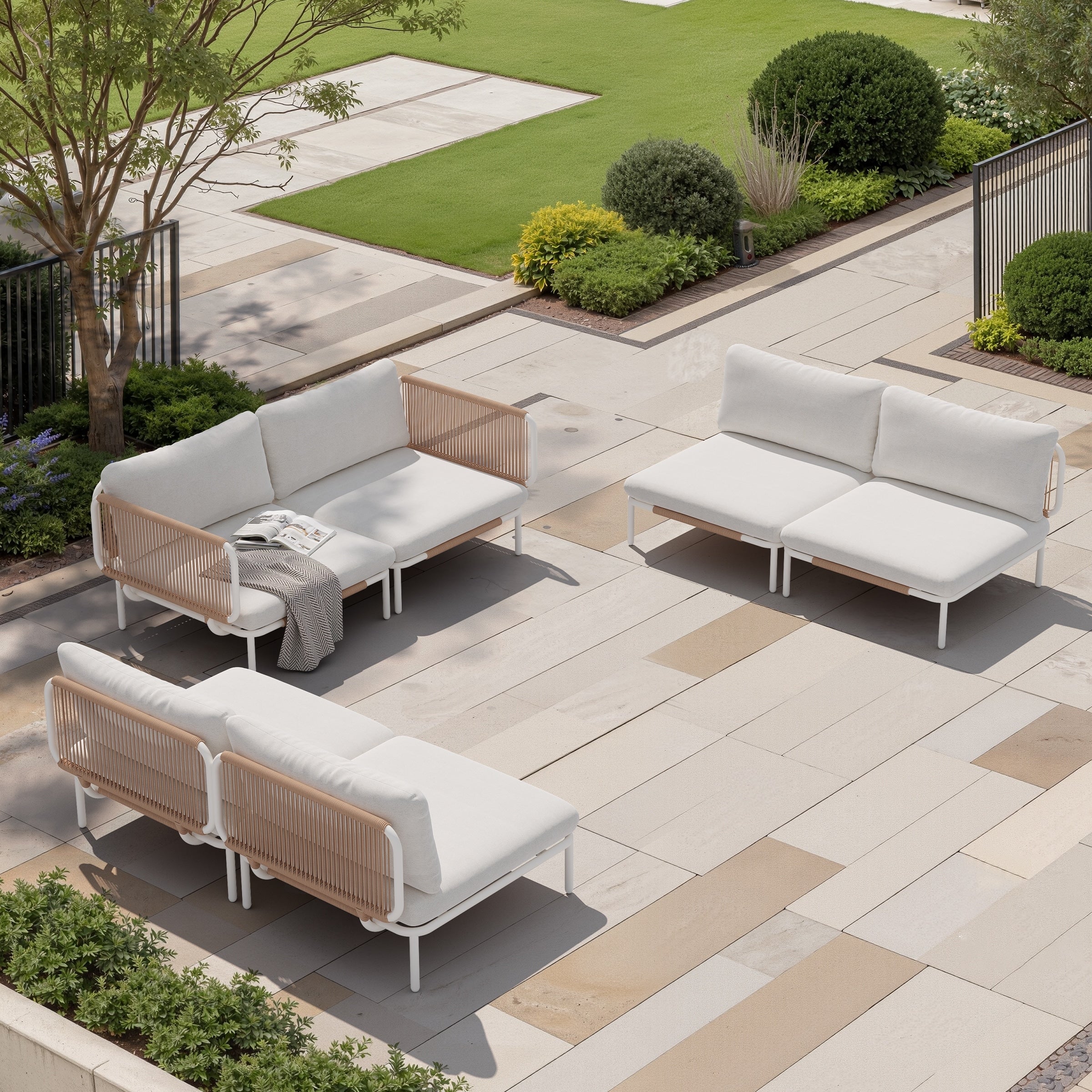Outdoor Patio Diy Furniture Set Free Combination Cushion Sectional Sofa