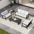 Outdoor Patio Lounge Sofa Set With Cushions And Coffee Table 5 Piece