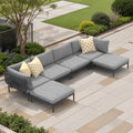Outdoor Patio Sectional Sofa Set With Cushions Diy Free Combination Furniture