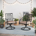 Phi Villa Outdoor Patio Swivel Chair For Garden Backyard Furniture 2 Pcs Sets