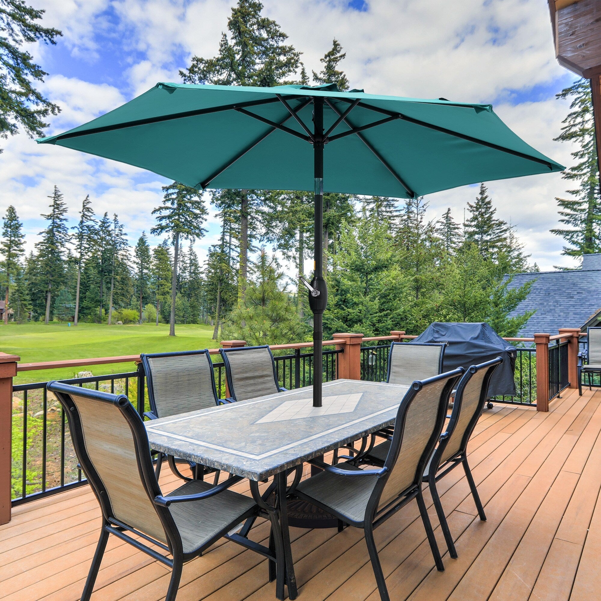 Outdoor Patio Umbrella With Metal Frame For Modern Patio Living