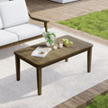 Outdoor Patio Wood Teak Rectangular Coffee Table