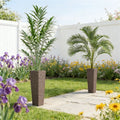 Outdoor Plant Flowerpot Set Of 2 Plastic Flowerpots