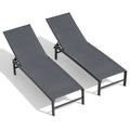 Crestlive Products Outdoor All Weather Adjustable Chaise Lounge Chair 75.79 24.61 41.61 In