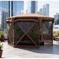 Outdoor Pop Up Gazebo Screen Tent With Removable Roof Cover