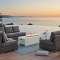 50 000 Btu 30 Outdoor White Round Propane Fire Pit Table And Set