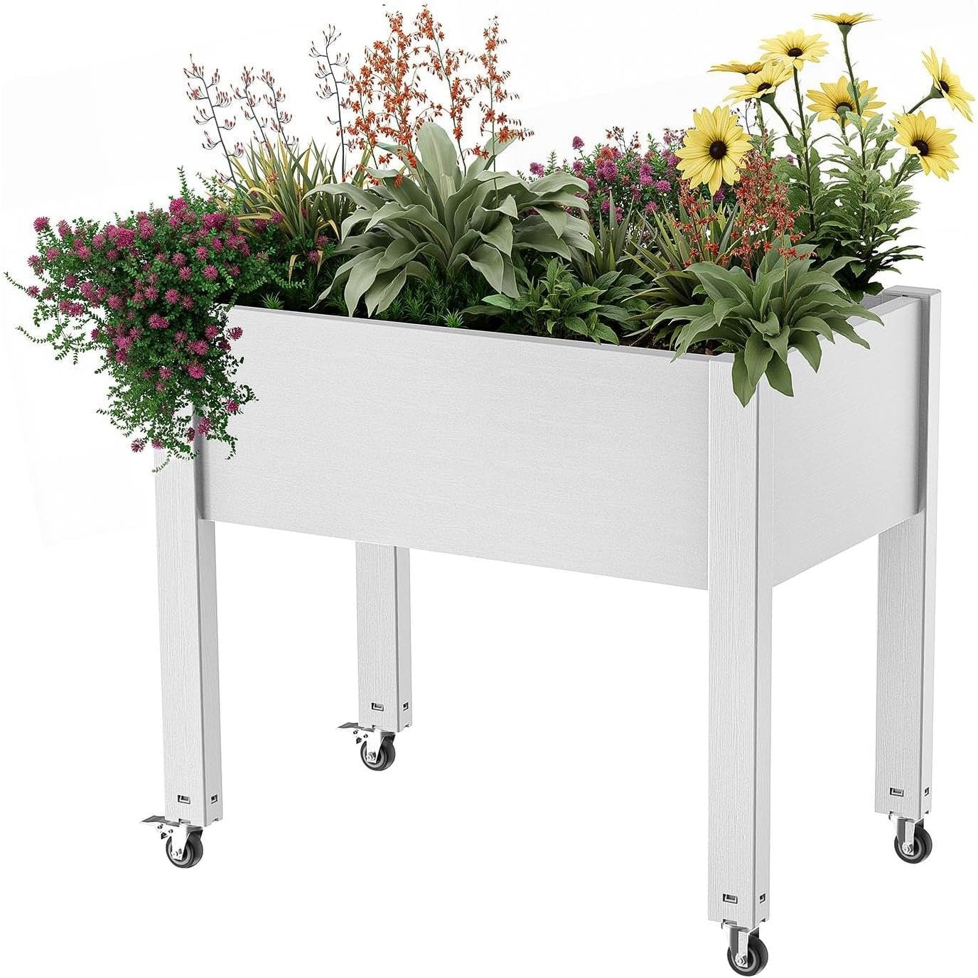 Outdoor Raised Garden Bed For Plants Vegetables Flowers Fruits