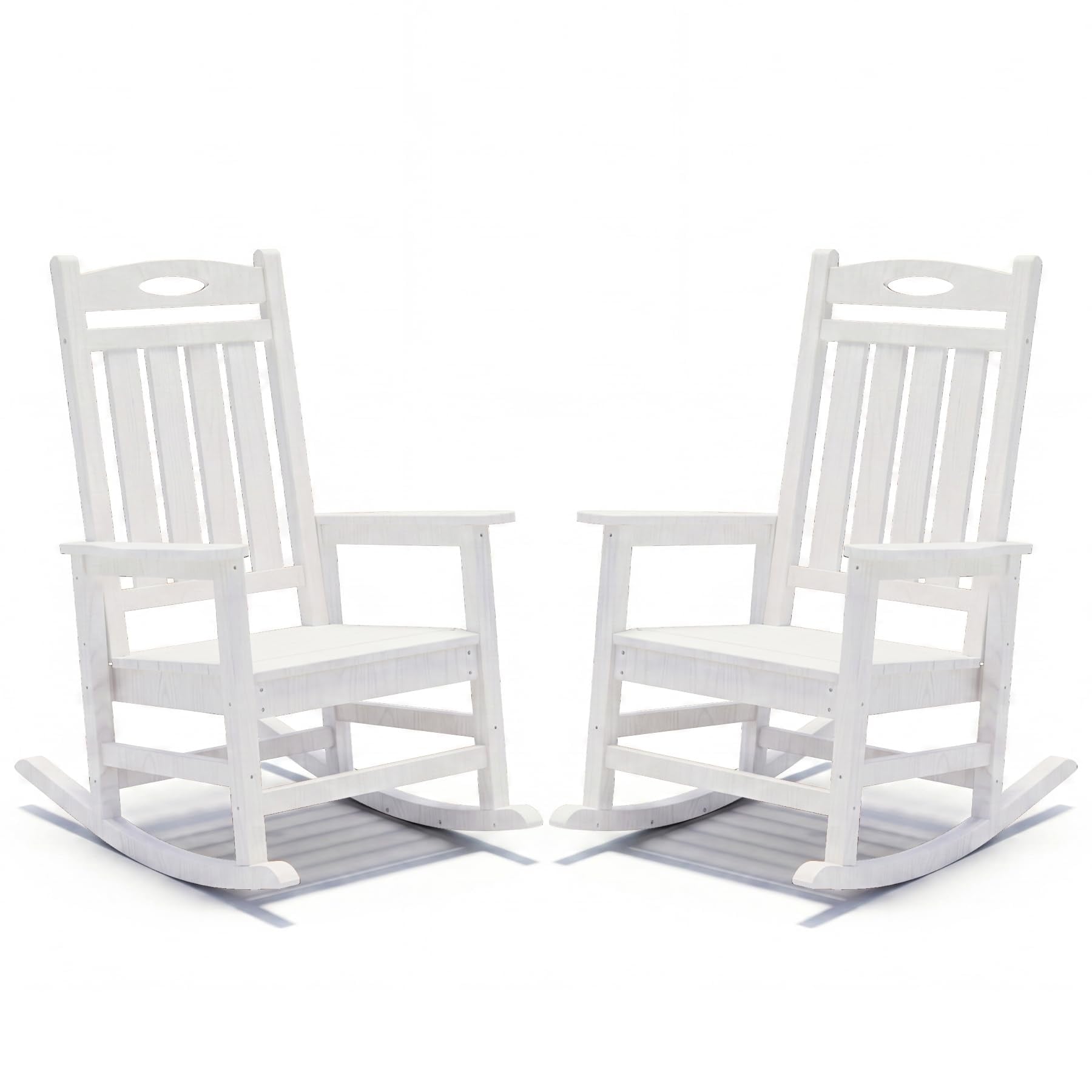 Outdoor Rocking Chair Set Of 2 Hdpe Patio Rocking Chair For Adults Oversized Outdoor Rocker For Porch Garden Lawn