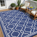 Outdoor Rug Waterproof For Patio Foldable Reversible Plastic Straw Rug For Camping Rv Balcony Deck Picnic Beach
