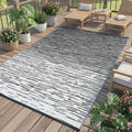 Outdoor Rug Waterproof Modern Striped Plastic Straw Rugs Foldable Camping Rugs For Outside Your Rv Reversible Uv 6 X 9
