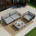 Outdoor Sectional Sofa Set With Cushions Patio Furniture Diy Free Combination