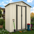 Outdoor Storage Garden Shed 5Ftx3Ft Apex Roof White