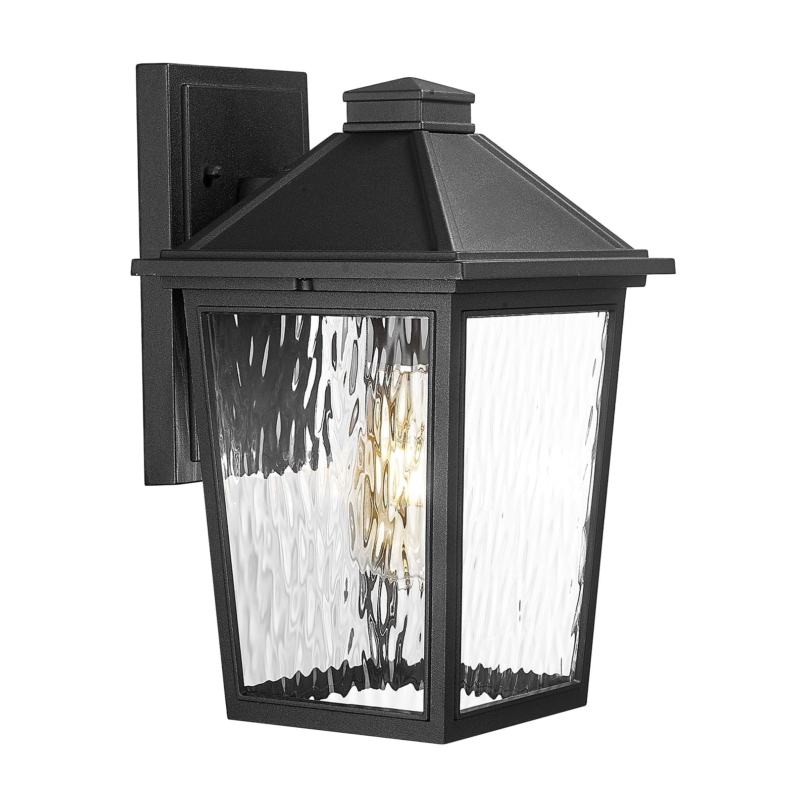 Outdoor Water Ripple Glass Wall Light For Porch Garage 1 Pack
