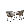 Outdoor Wicker Dining Chairs Set Of 2 Patio Dining Chairs With Cushions Rattan Dining Armchairs For Lawn Garden Poolside