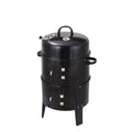 Outdoor Double Layer Grill Charcoal Wood Fired Braising And Smoking Stove