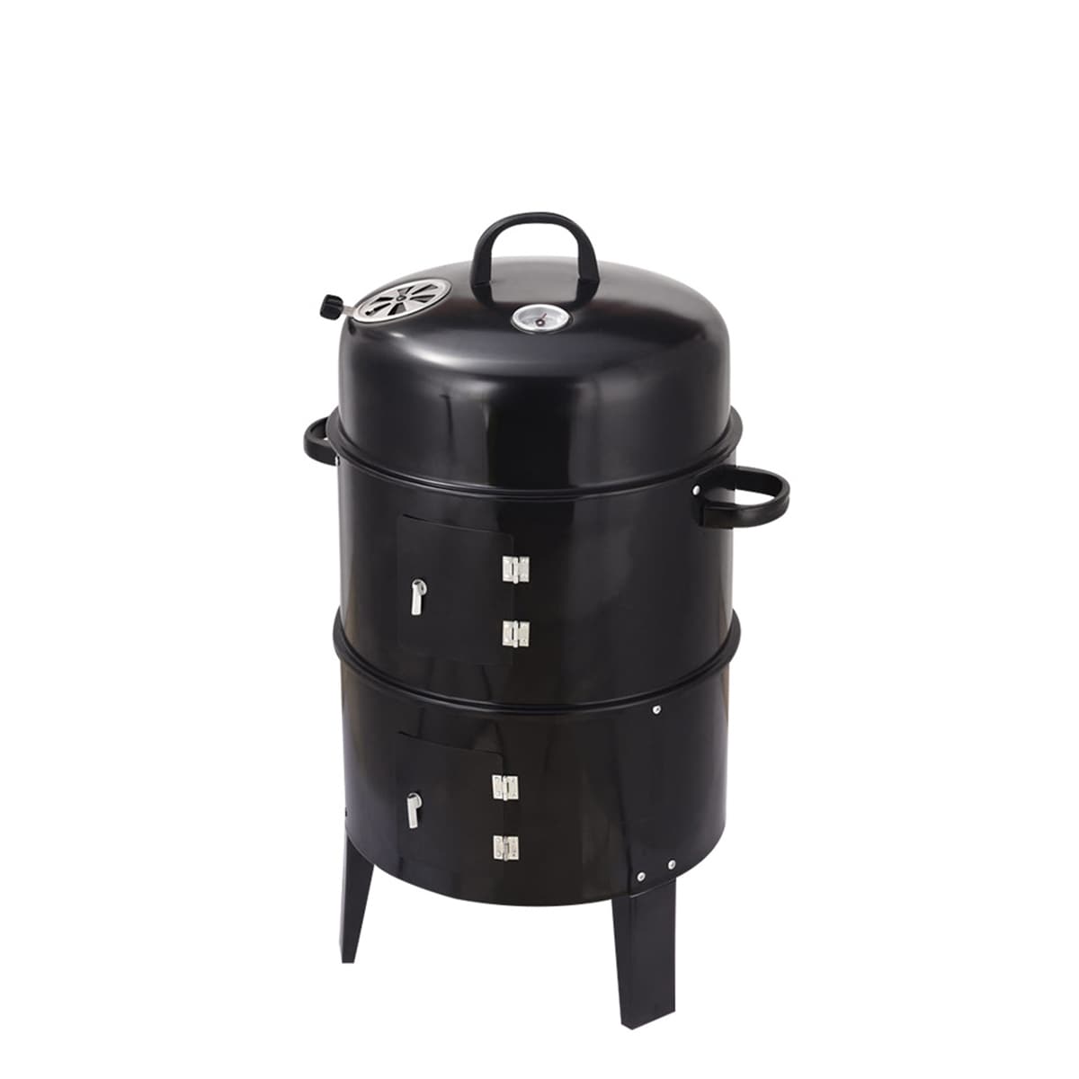 Outdoor Double Layer Grill Charcoal Wood Fired Braising And Smoking Stove