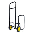 Outdoor Or Indoor Black Steel Wood Rack Storage Mover Rolling Wheeled