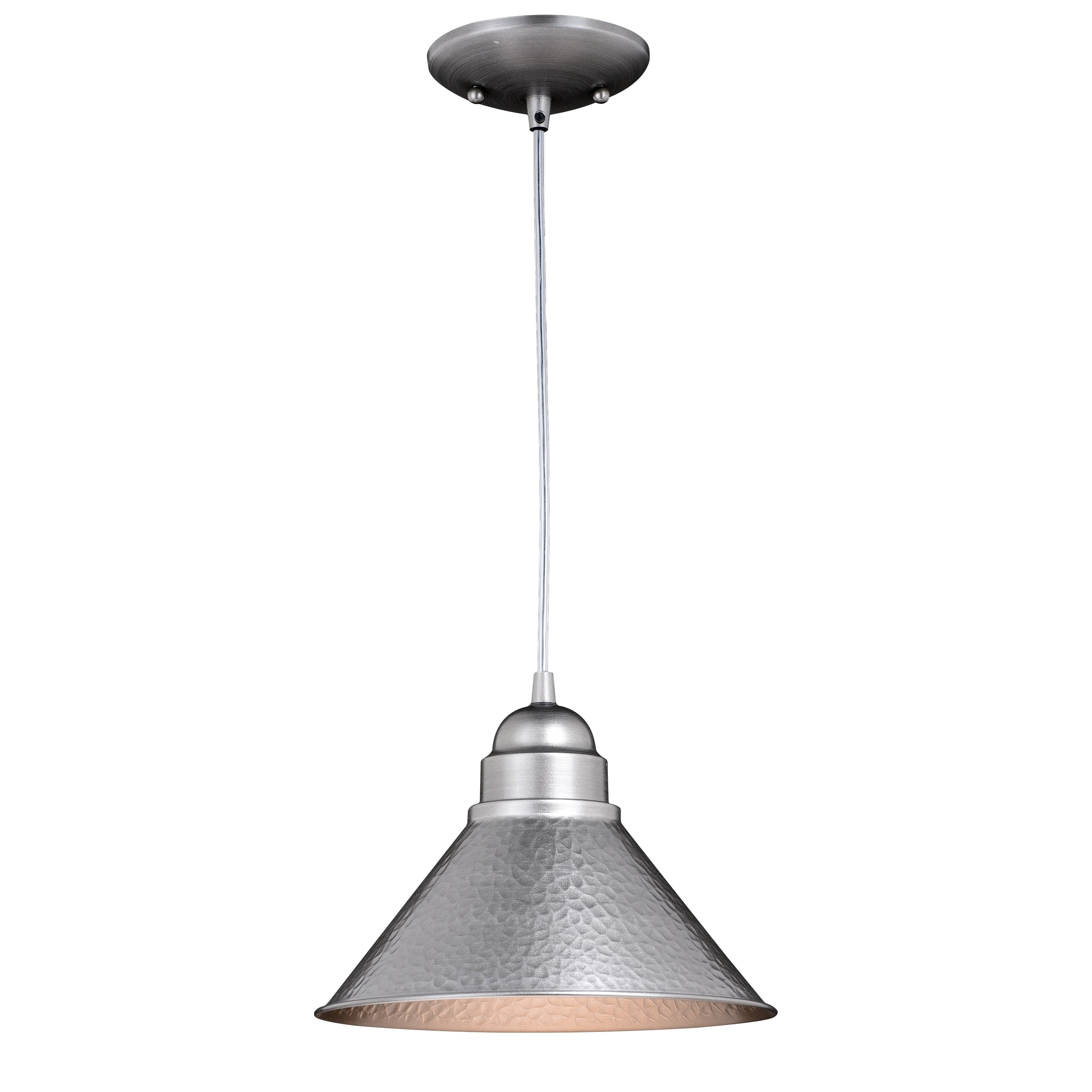 Vaxcel Outland Brushed Pewter Dark Sky Farmhouse Barn Pendant Light