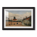 Outskirts Of Paris C 1906 1910 Henri Rousseau Custom Framed Print