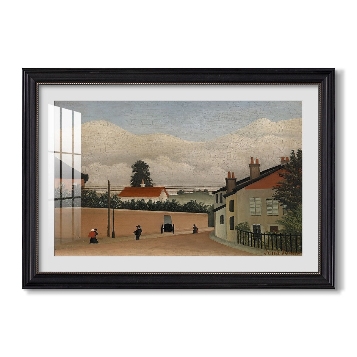 Outskirts Of Paris C 1906 1910 Henri Rousseau Custom Framed Print