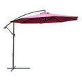 Outsunny 10 Steel Hanging Offset Patio Umbrella With Stand