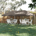 Outsunny 20 X 10 Folding Portable Canopy Tent Gazebo With An Adjustable Height Frame Uv Fighting Roof Carrying Bag