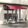 Outsunny 116 Manual Retractable Patio Sun Shade Awning