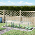 Outsunny Pvc Metal Tunnel Cloche Garden Greenhouse Kit Green