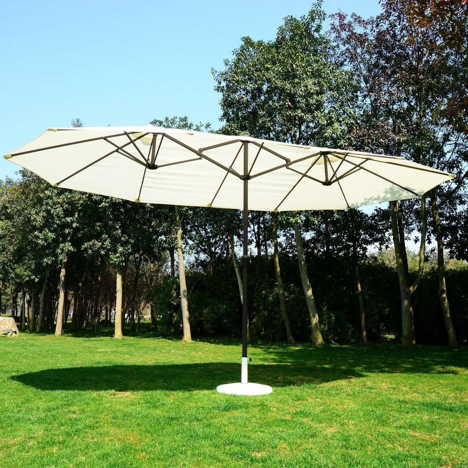 Outsunny 15 Outdoor Patio Market Double Sided Umbrella