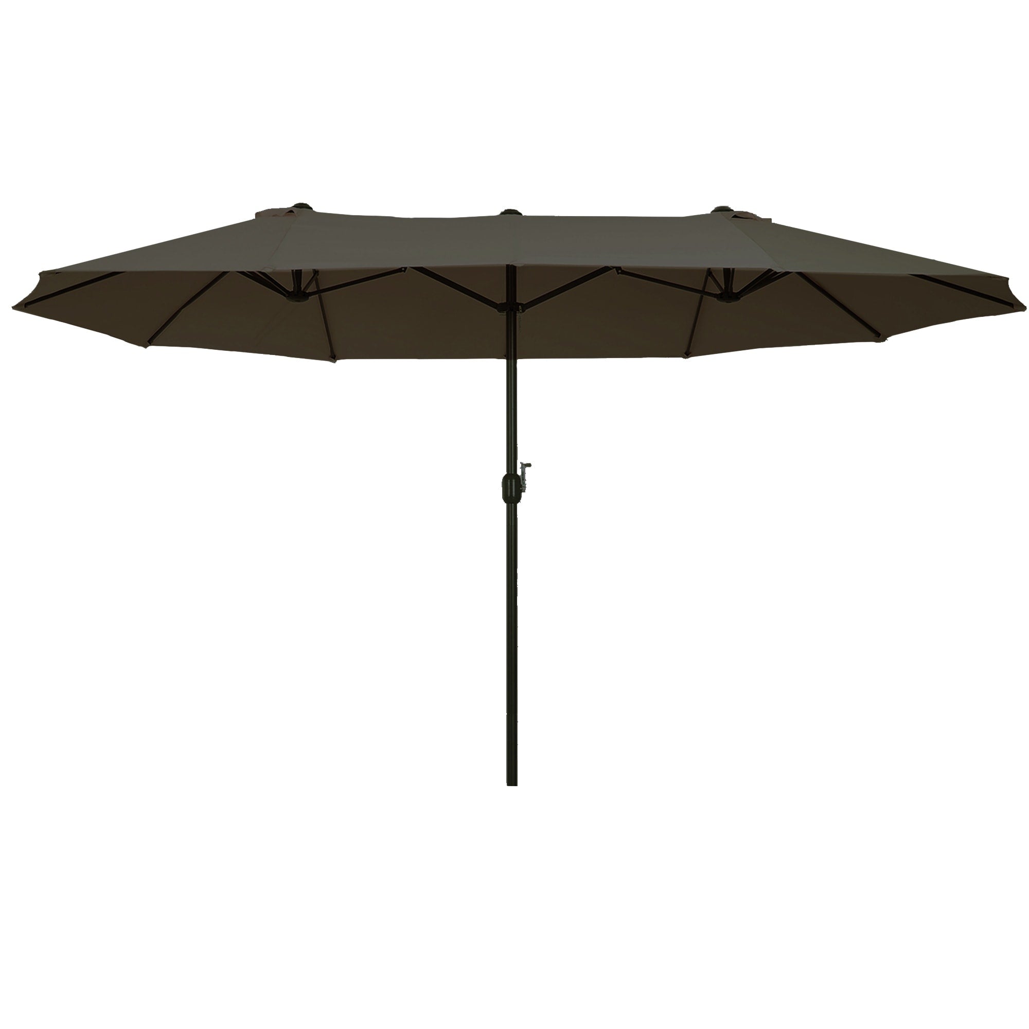 Outsunny 15 Steel Rectangular Outdoor Double Sided Market Umbrella