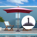 Outsunny 17.5 In. Square Decorative Cast Stone Umbrella Base