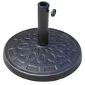 Outsunny 17 In. Round Decorative Resin Spiral Umbrella Base