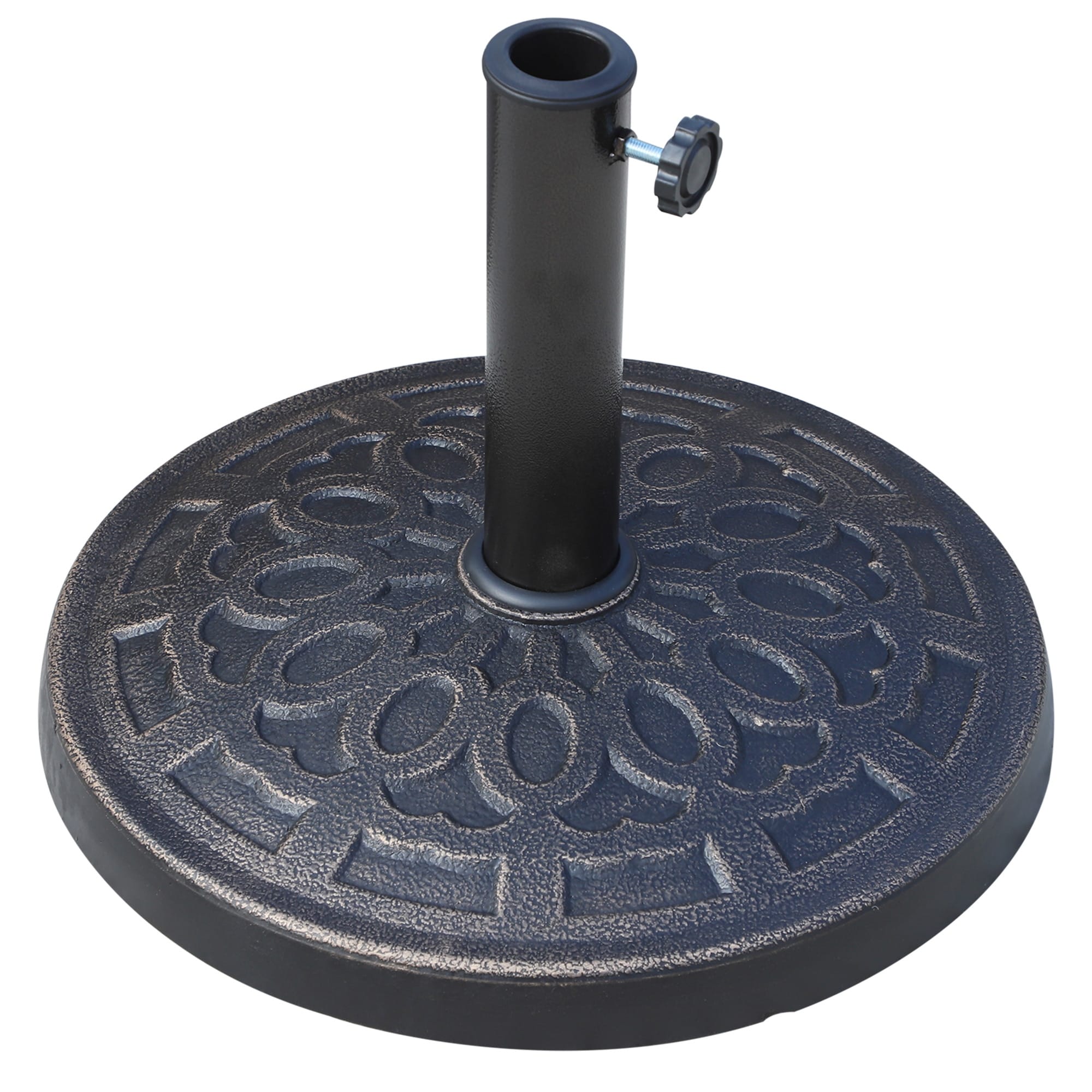 Outsunny 17 In. Round Decorative Resin Spiral Umbrella Base