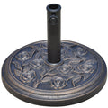 Outsunny 18 In. Round Decorative Resin Rose Umbrella Base