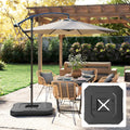 Outsunny 2 Piece Cantilever Offset Patio Umbrella Base Weight Set 231 Lb Heavy Duty Fillable Outdoor Offset Umbrella Weights