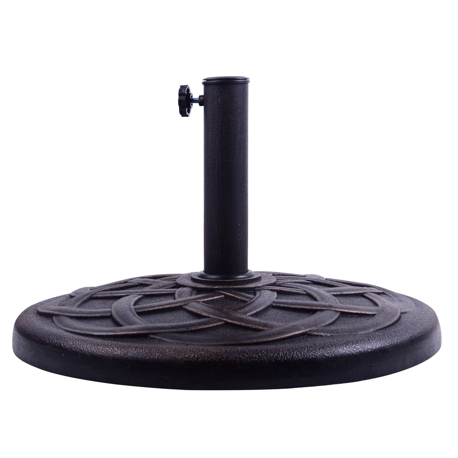 Outsunny 21.5 In. Round Decorative Cast Stone Umbrella Base